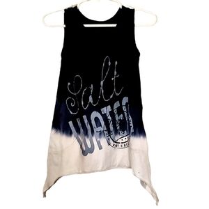 K1147 * Burt's Bees Girls Salt Water Ombre Tank White Blue Size 12M